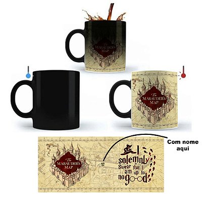 Caneca Mágica Personalizada Harry Potter - Mapa Do Maroto