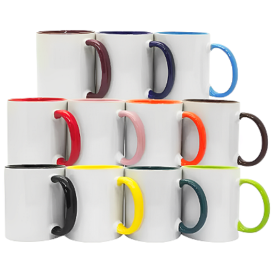 Personalize Caneca Alça e Interior Colorido