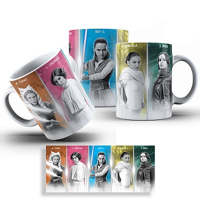 Caneca Coleção Star Wars - Jedis Femininas